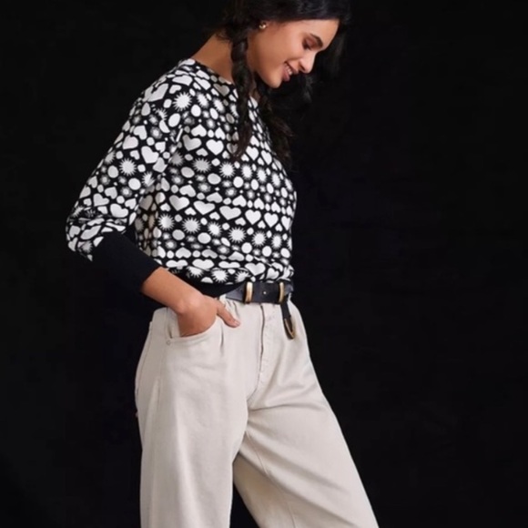 Anthropologie Maeve Boat Neck Heart Sweater Size XS NWT - Picture 5 of 17